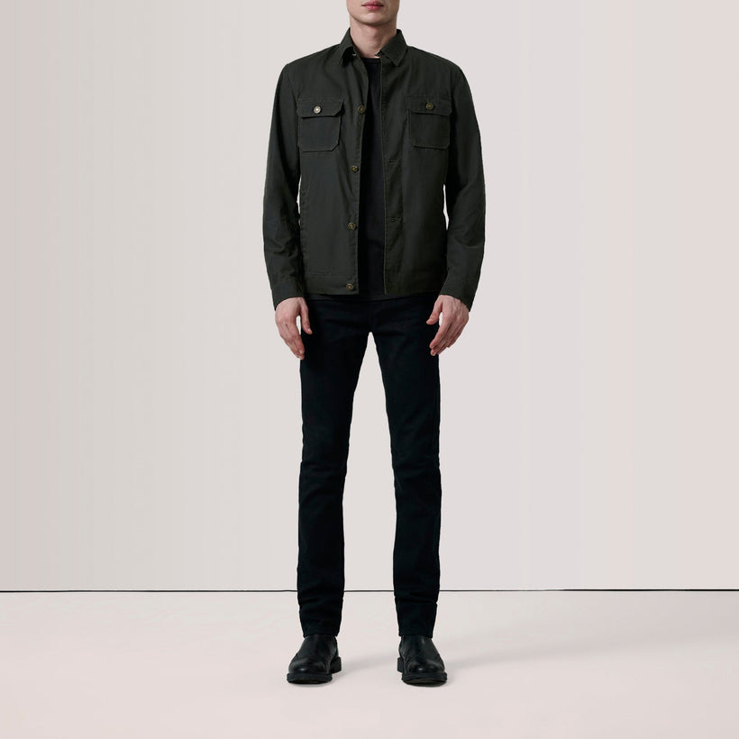 Irwin Olive Waxed Canvas Field Xhaketë lëkure për meshkuj