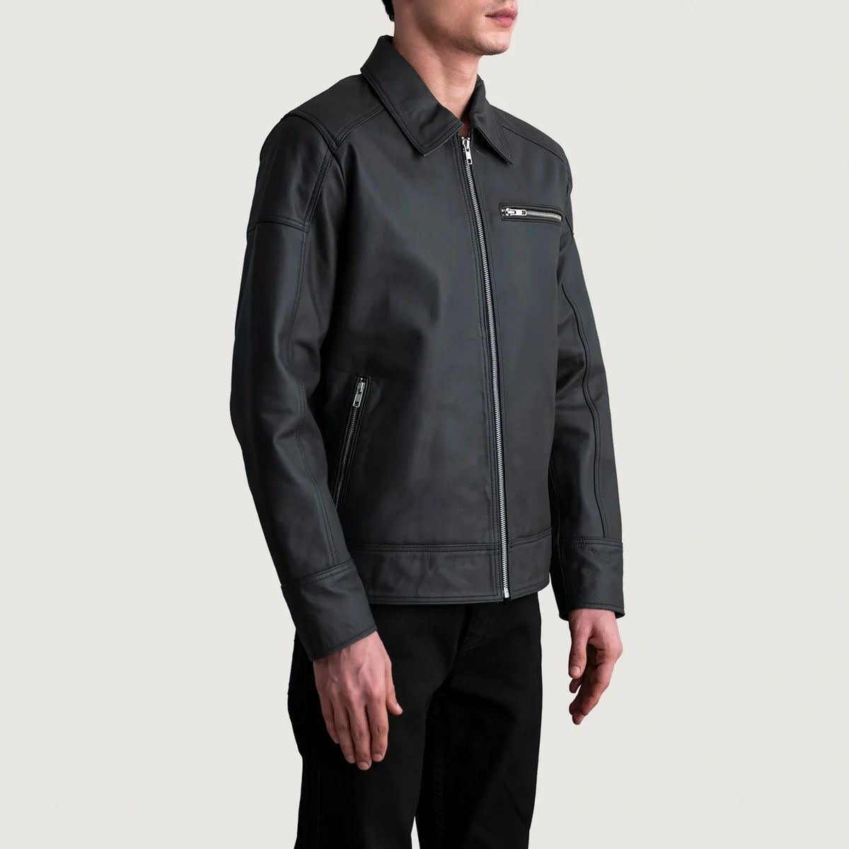 
Lavendard Xhaketë Motociklisti Lëkure për Meshkuj – alternate product view 2