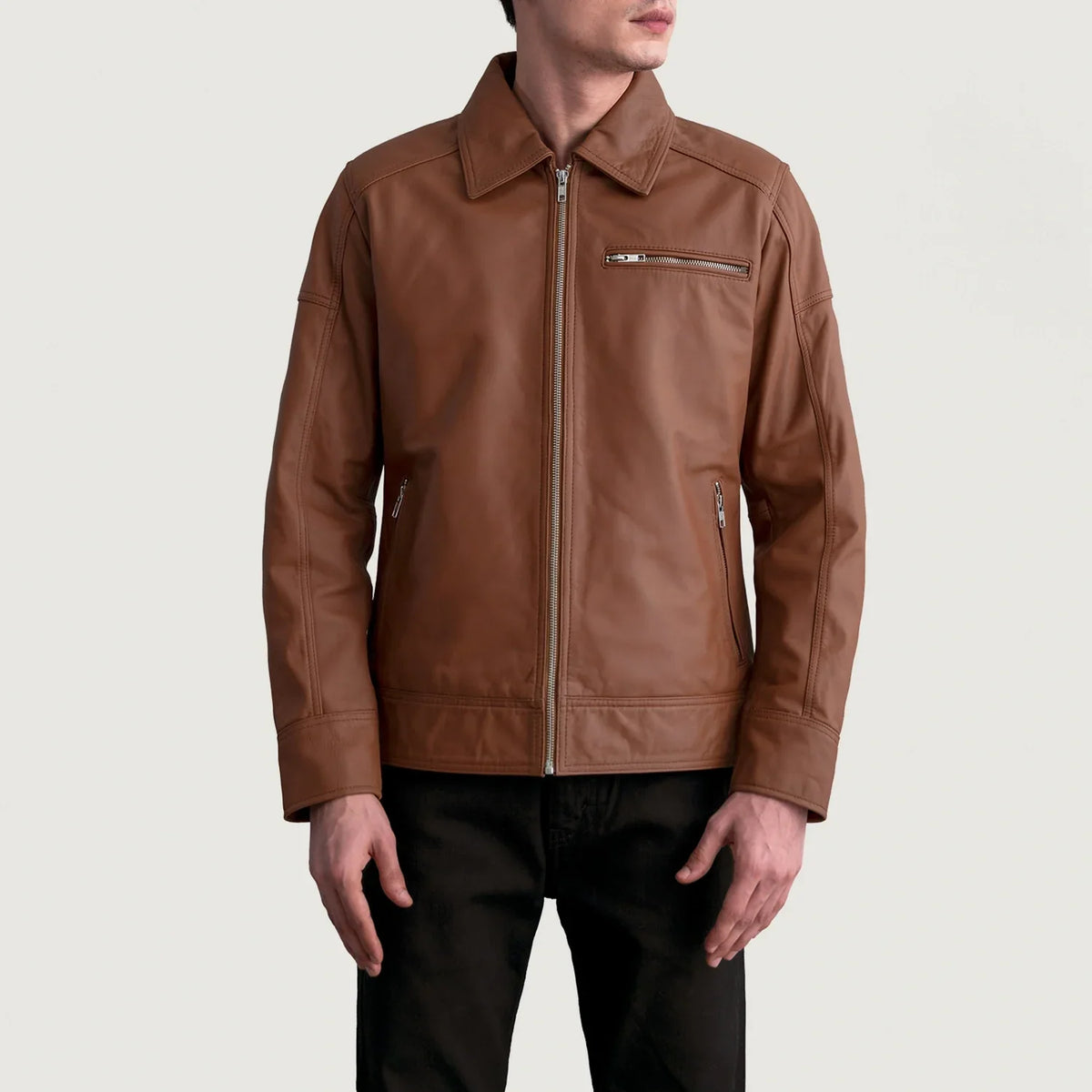 
Lavendard Xhaketë Motociklisti Lëkure për Meshkuj – alternate product view 3