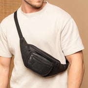 
Classic 100% Full-Grain leather Bag - Pamje e pasme me rripa lëkure të përforcuar