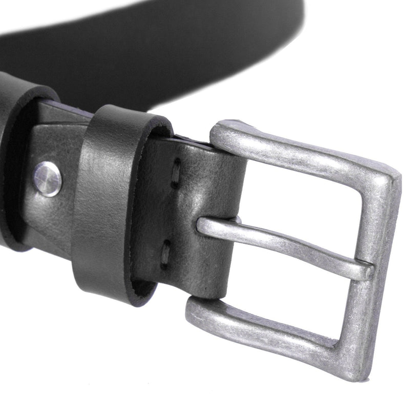 Classic 100% Full-Grain leather Belt - Rear Perspective Showing Reinforced Leather Straps & Stitching