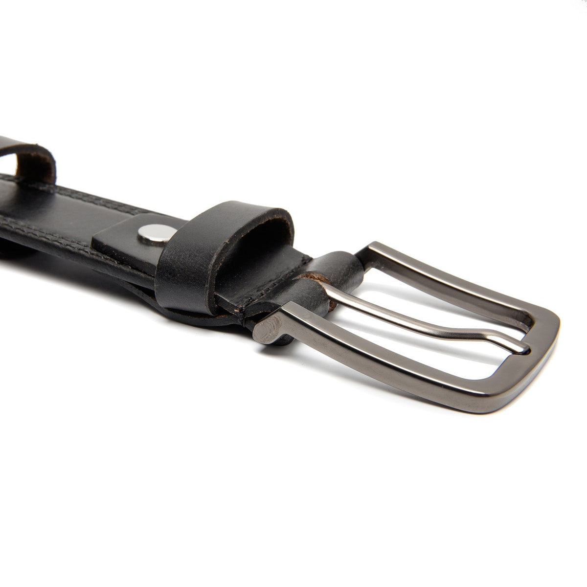 
Classic 100% Full-Grain leather Belt - Pamje e pasme me rripa lëkure të përforcuar