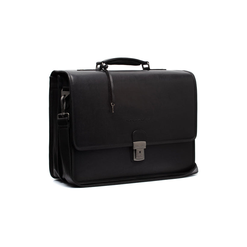 Glenwood Full-Grain Leather Briefcase për meshkuj