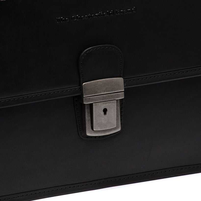 Glenwood Full-Grain Leather Briefcase për meshkuj