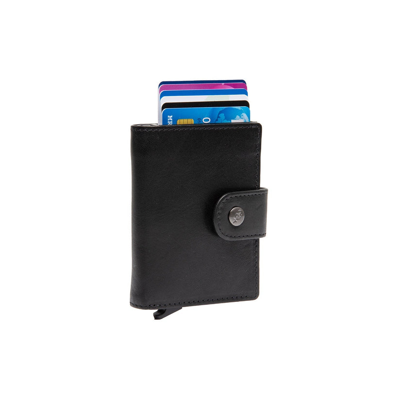 Barrea Full-Grain Leather Card Holder për femra