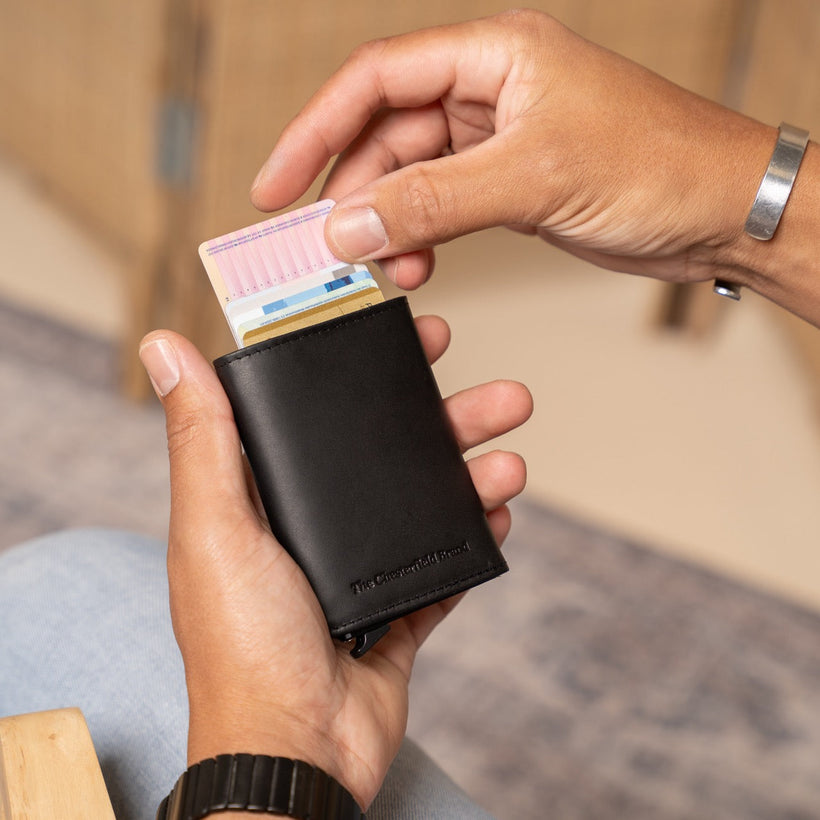 Palma Full-Grain Leather Card Holder për femra