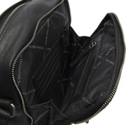 
Classic 100% Full-Grain leather Bag - Pamje e pasme me rripa lëkure të përforcuar