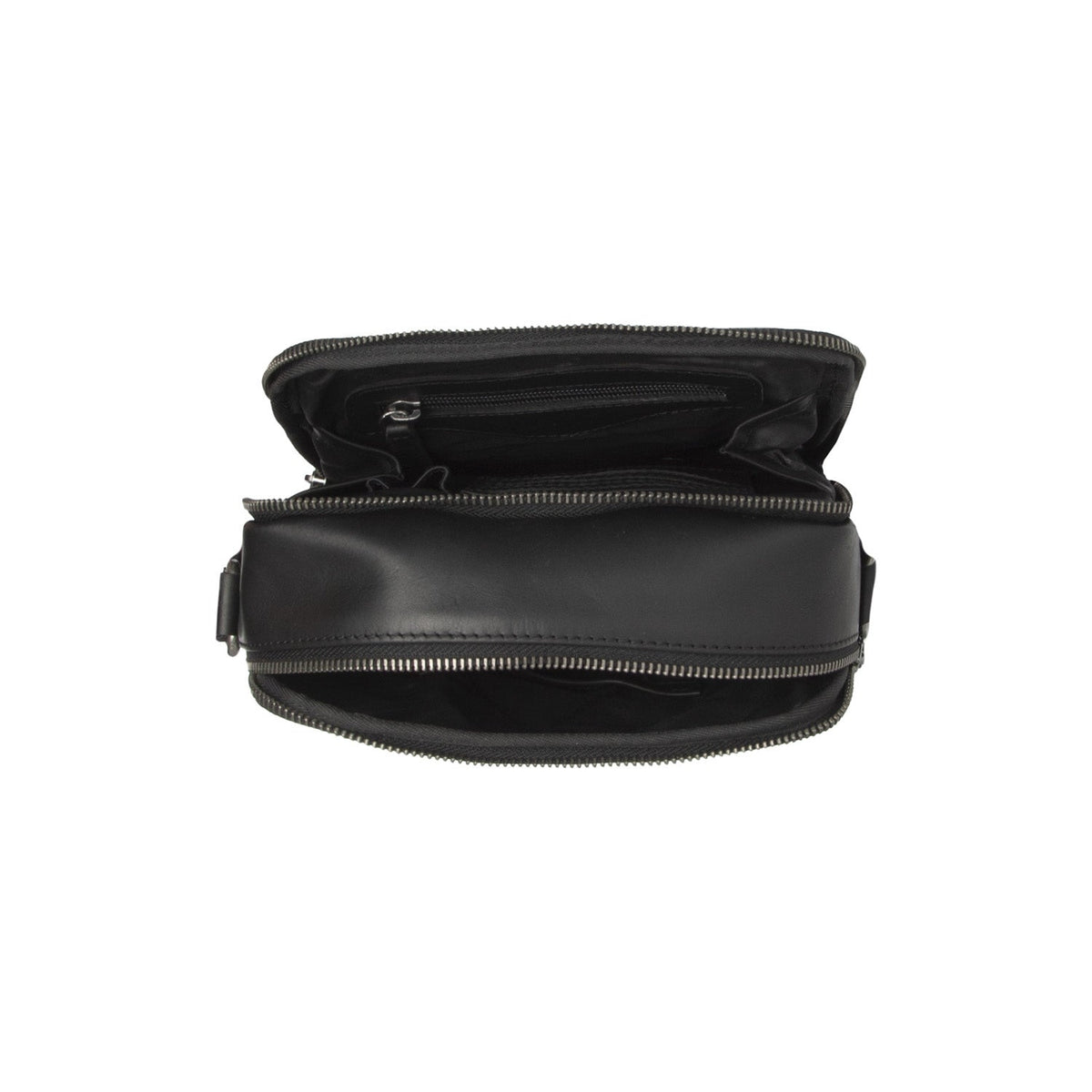 
Solid Antique Brass Hardware & Heavy-Duty Dual Zipper Detail on Arendal Çantë crossbody lëkure