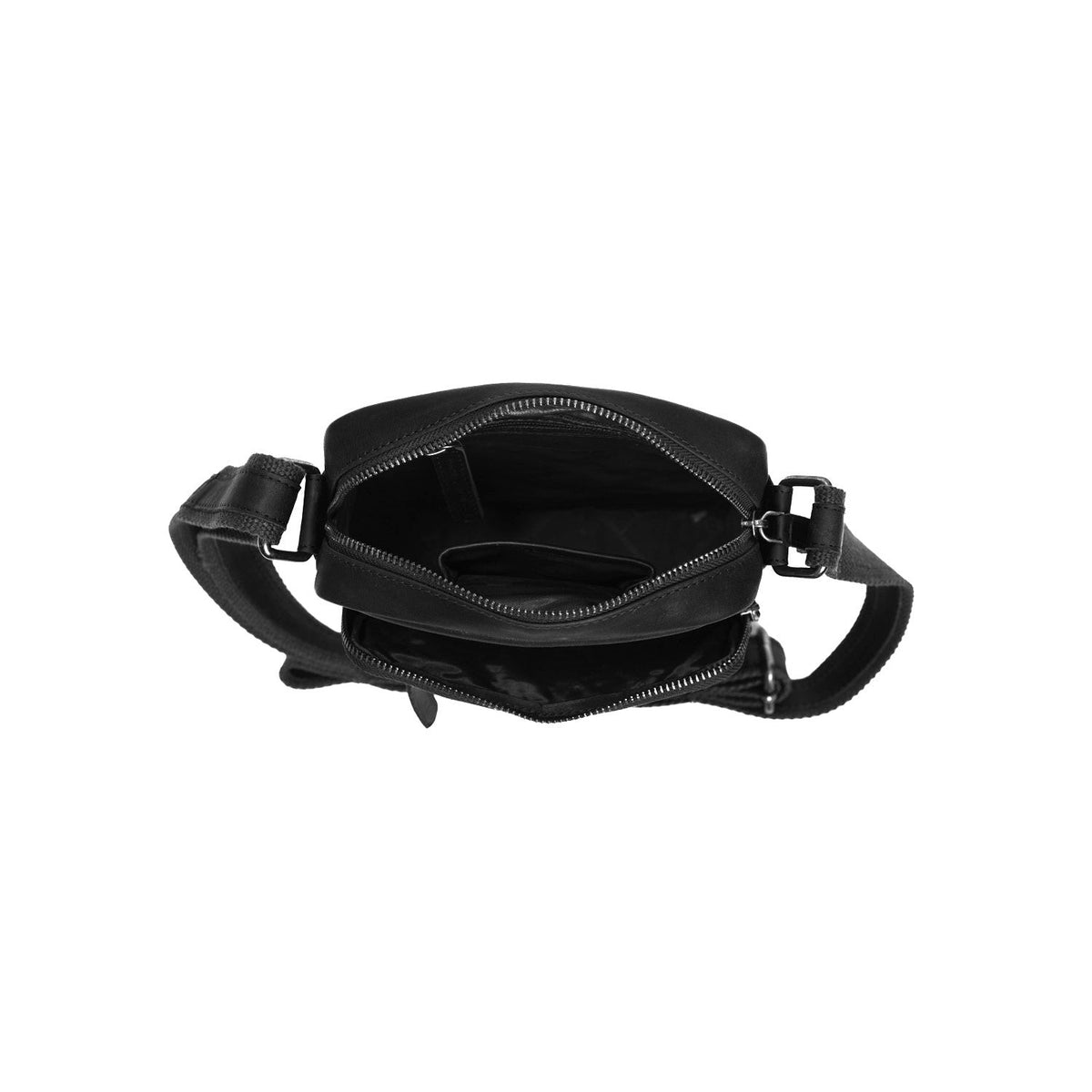 
Birmingham Çantë crossbody lëkure - Profil anësor i strukturuar me thellësi dhe vëllim