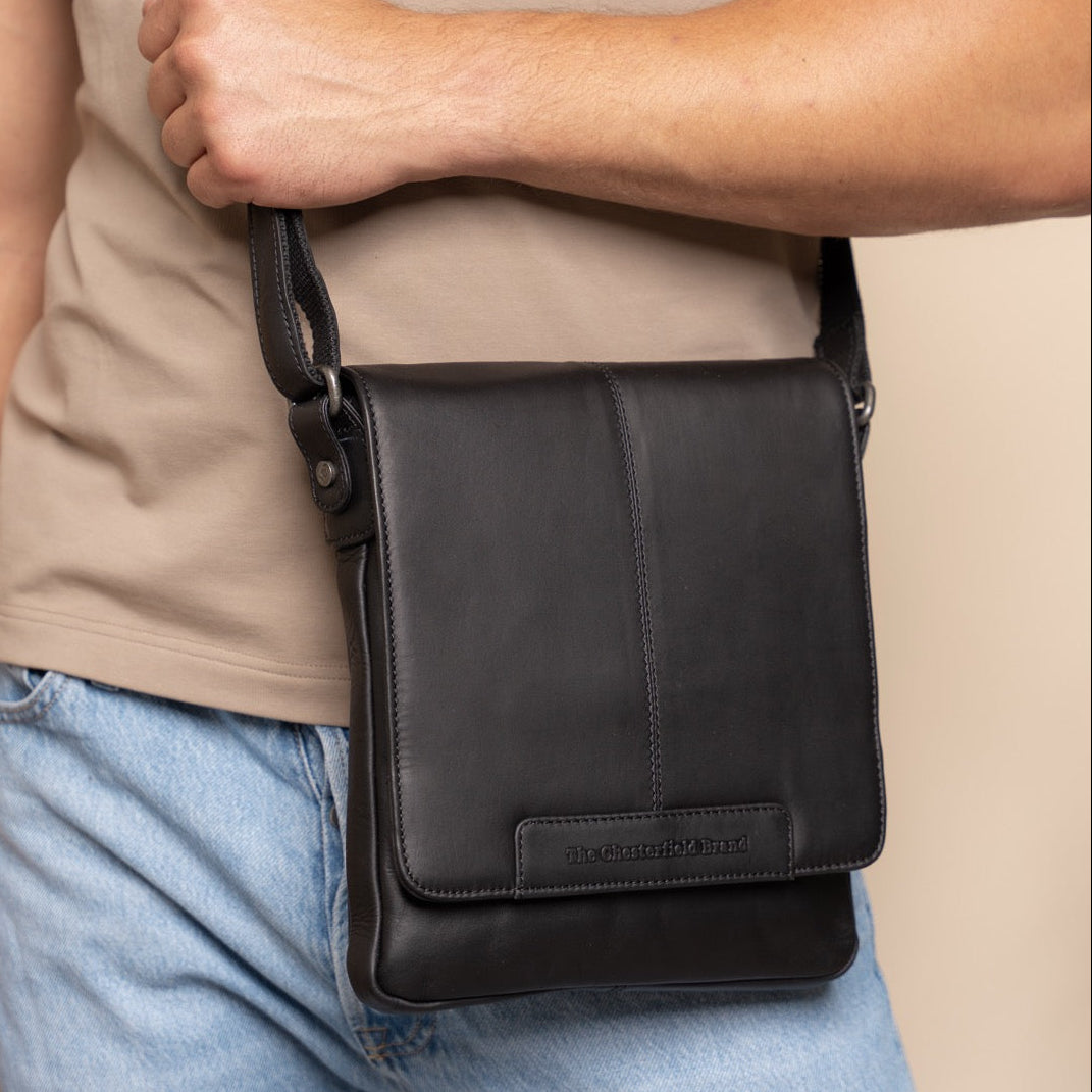 
Classic 100% Full-Grain leather Bag - Pamje e pasme me rripa lëkure të përforcuar