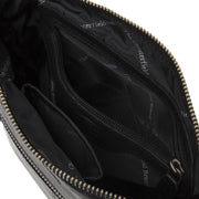 
Classic 100% Full-Grain leather Bag - Pamje e pasme me rripa lëkure të përforcuar