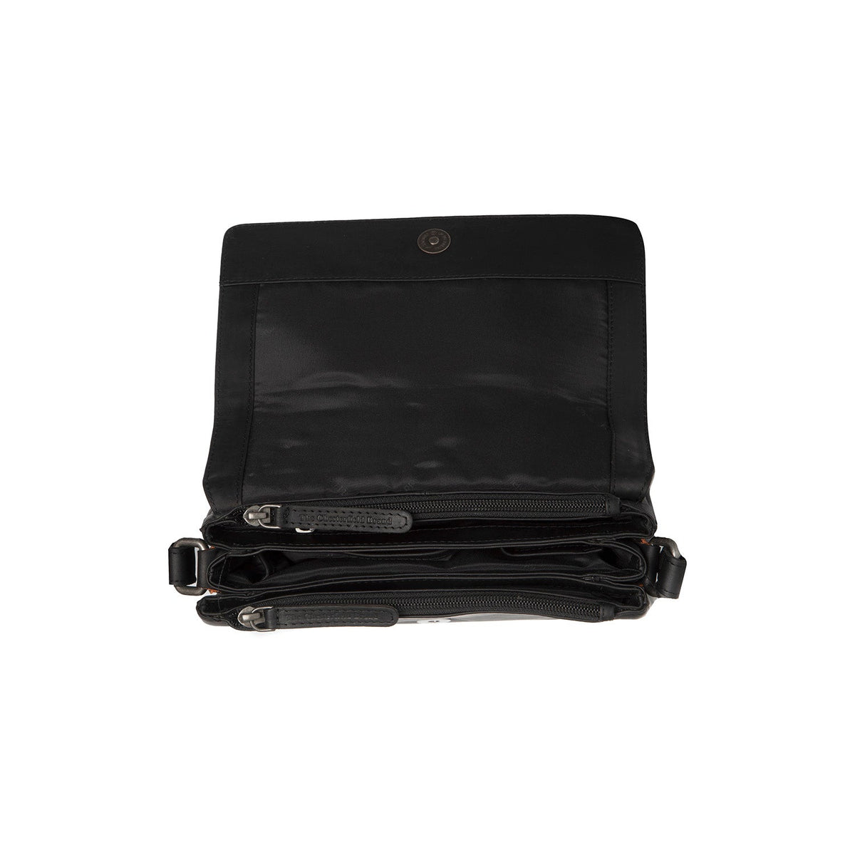 
Solid Antique Brass Hardware & Heavy-Duty Dual Zipper Detail on Forano Çantë crossbody lëkure