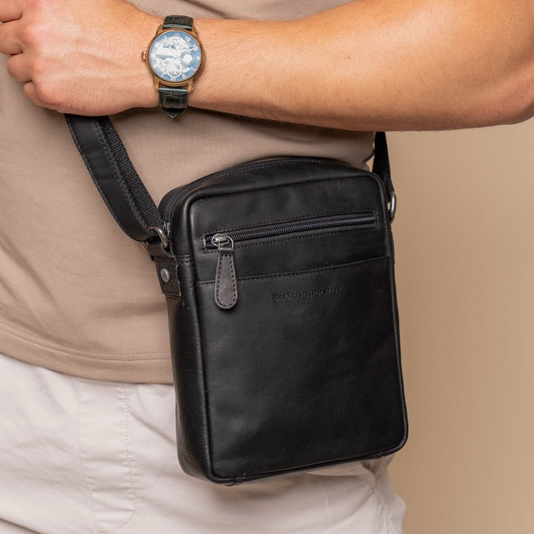 
Classic 100% Full-Grain leather Bag - Pamje e pasme me rripa lëkure të përforcuar