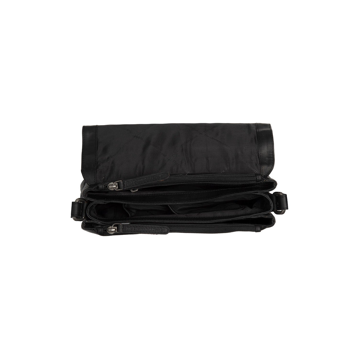 
Solid Antique Brass Hardware & Heavy-Duty Dual Zipper Detail on Laverton Çantë crossbody lëkure