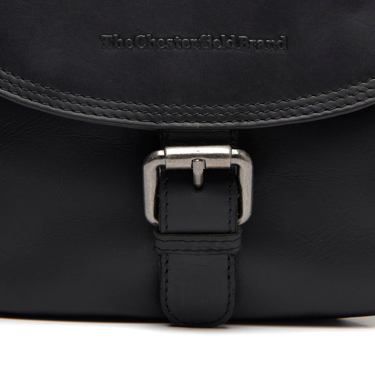 
Classic 100% Full-Grain leather Bag - Pamje e pasme me rripa lëkure të përforcuar