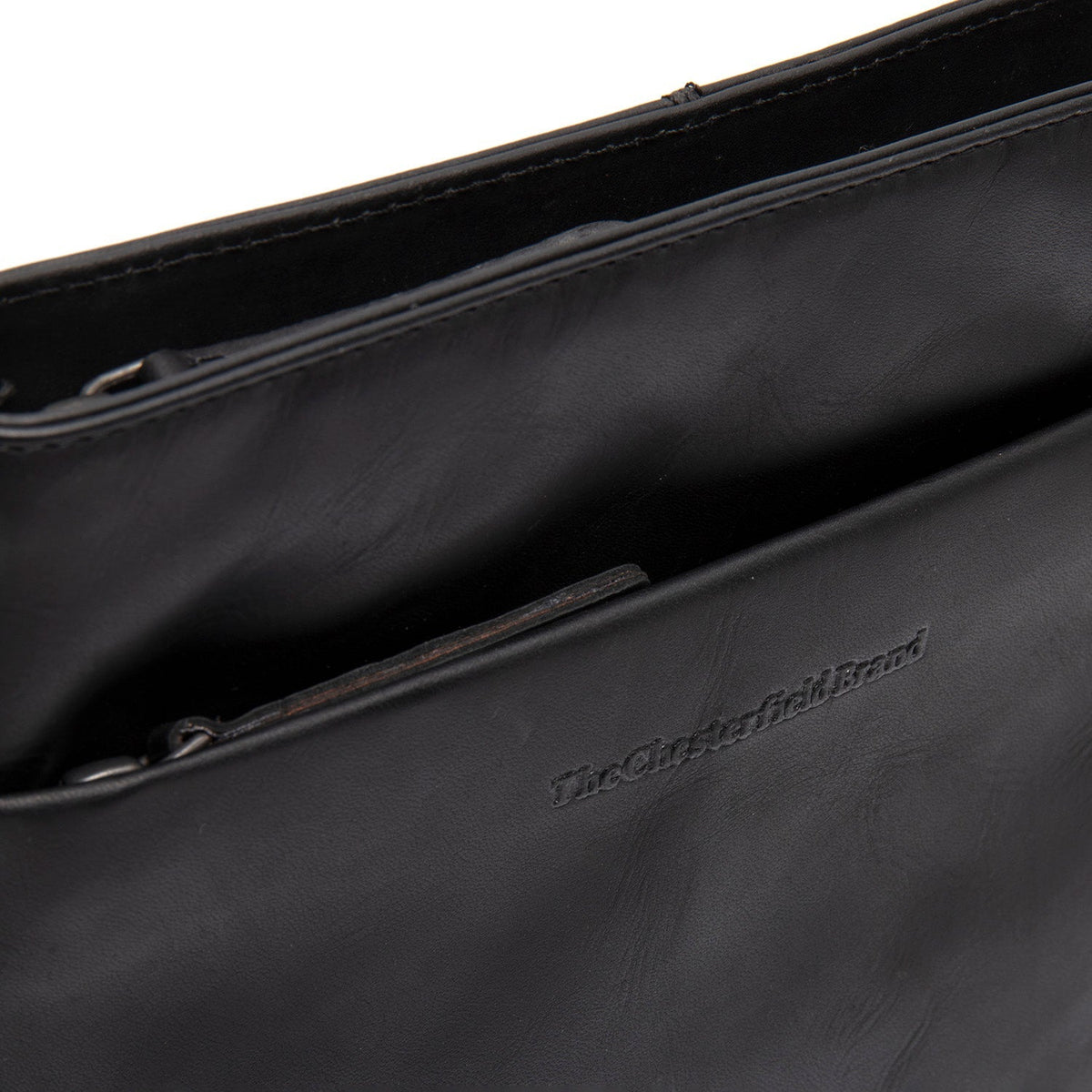 
Classic 100% Full-Grain leather Bag - Pamje e pasme me rripa lëkure të përforcuar