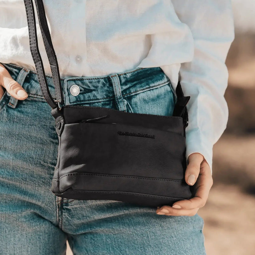Salerno Full-Grain Leather Crossbody Bag për femra