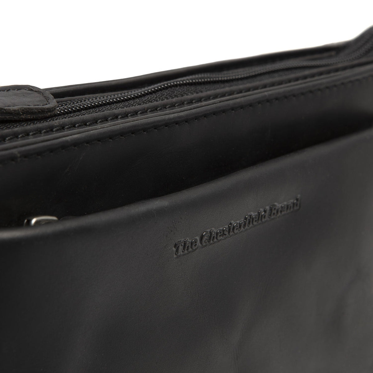 
Southampton Çantë crossbody lëkure - Profil anësor i strukturuar me thellësi dhe vëllim