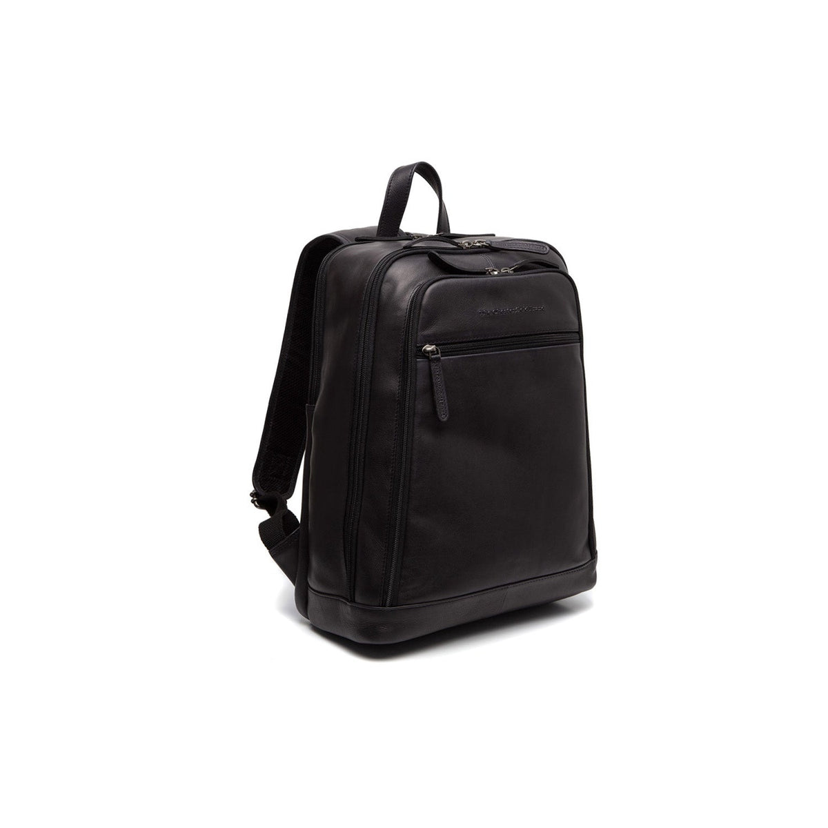 Detroit Full-Grain Leather Laptop Backpack në lëkurë klasike 100% të vërtetë flor integral - Full Exterior Pamje ballore dhe siluetë e përshtatur | Bli online