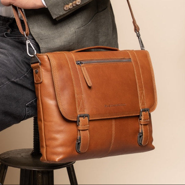 Veneto Full-Grain Leather Laptop Bag për femra