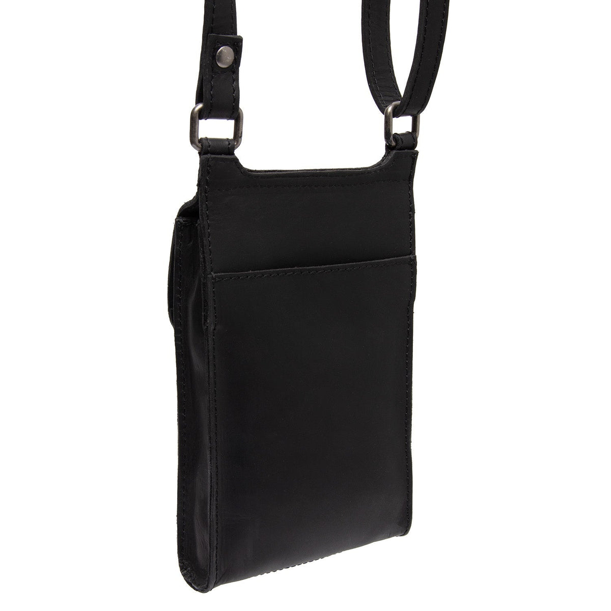 
Tailored Rib Cuffs & Hem Craftsmanship Construction Detail on Nebra Lëkurë e vërtetë cilësore Phone Bag