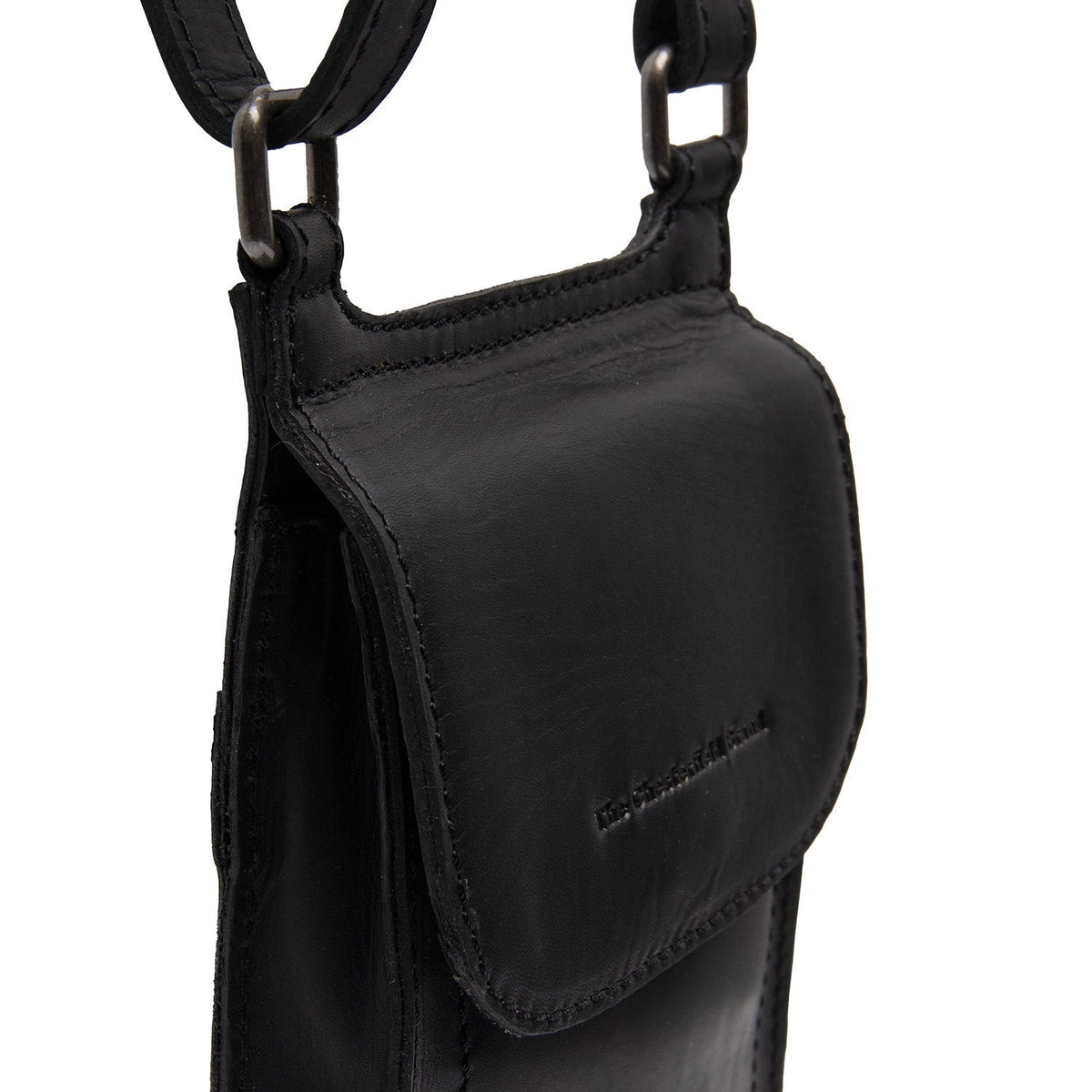 
Nebra Lëkurë e vërtetë cilësore Phone Bag - Pamje anësore me prerje ergonomike të mëngëve
