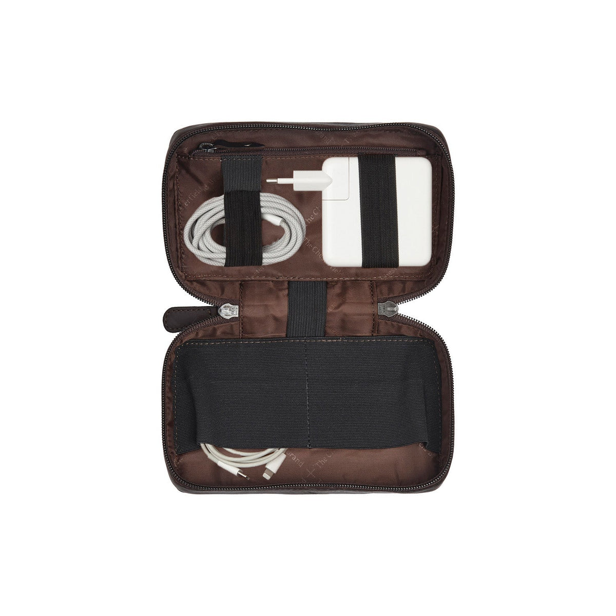 
Tailored Rib Cuffs & Hem Craftsmanship Construction Detail on Leather Tech-Organizer Ardan për Femra
