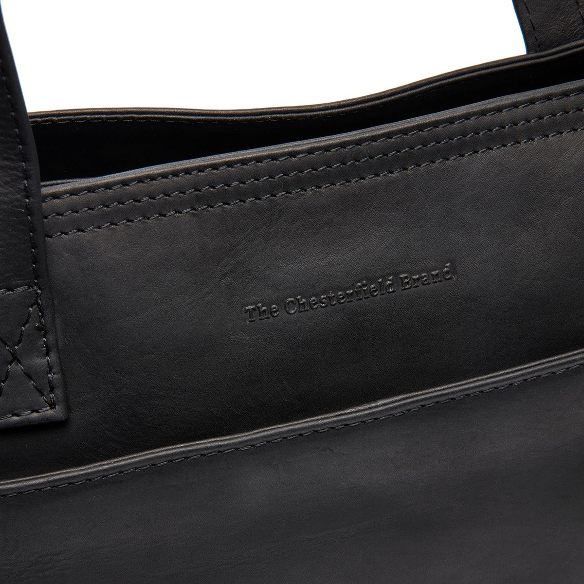 
Classic 100% Full-Grain leather Bag - Pamje e pasme me rripa lëkure të përforcuar