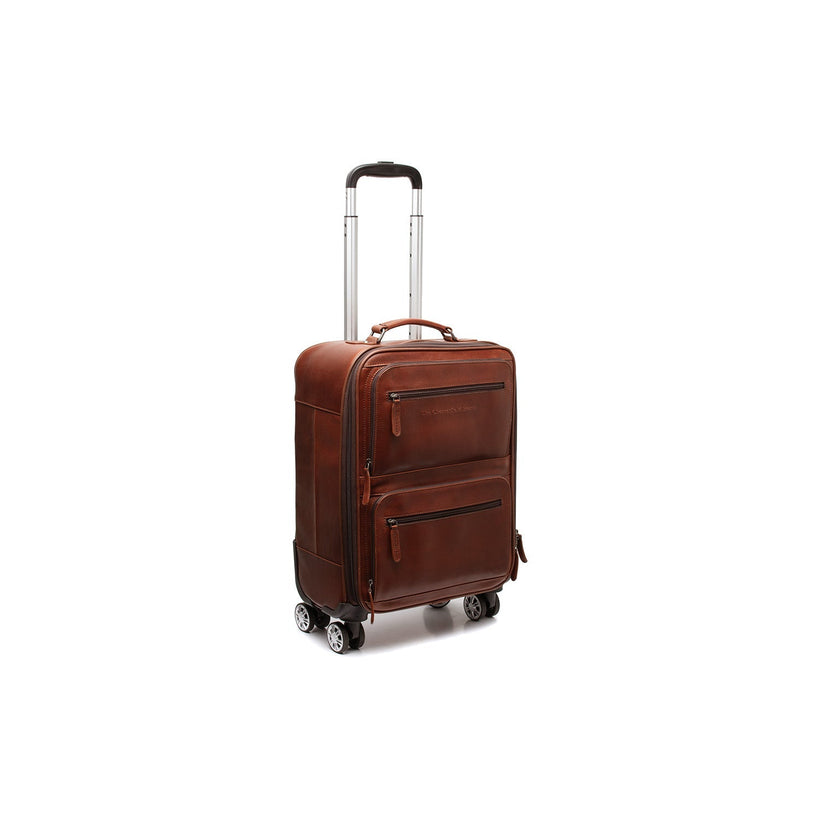 Leather Trolley San Marino in Classic 100% Full-Grain Leather - Front Profile View & Tailored Silhouette | Buy Online