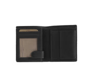 Solid Antique Brass Hardware &amp; Heavy-Duty Dual Zipper Detail on Carl Full-Grain Leather Wallet