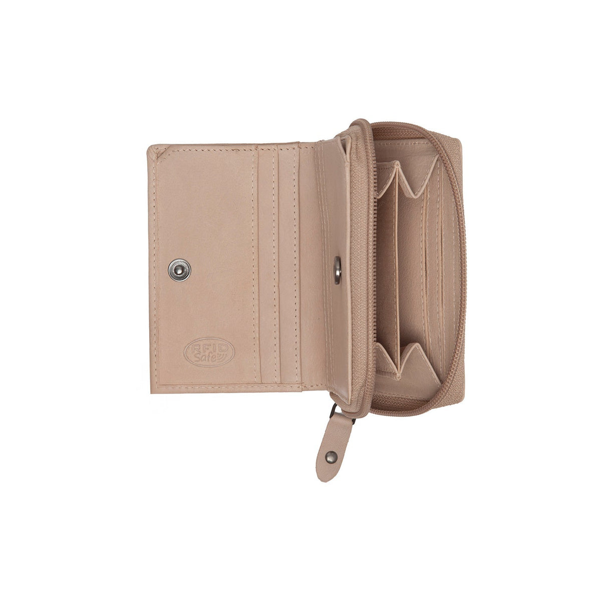 
Classic 100% Full-Grain leather Wallet - Pamje e pasme me rripa lëkure të përforcuar