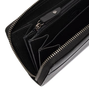 
Classic 100% Full-Grain leather Wallet - Pamje e pasme me rripa lëkure të përforcuar