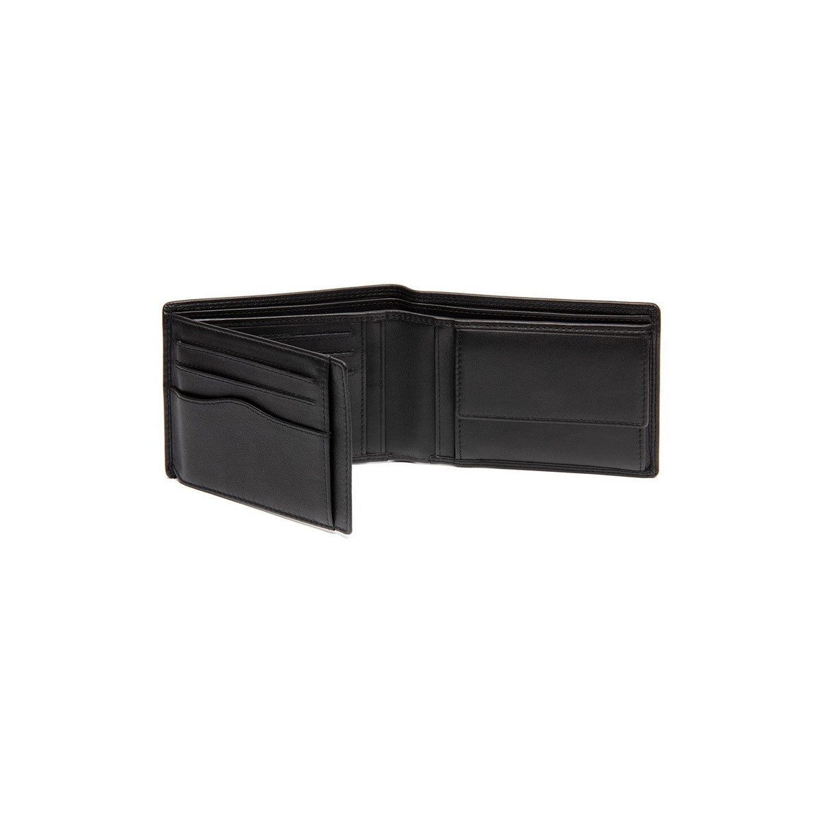 
Classic 100% Full-Grain leather Wallet - Pamje e pasme me rripa lëkure të përforcuar