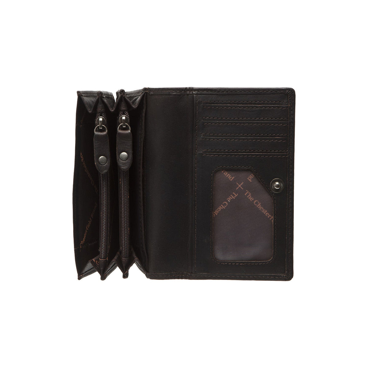 
Classic 100% Full-Grain leather Wallet - Pamje e pasme me rripa lëkure të përforcuar