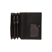 
Classic 100% Full-Grain leather Wallet - Pamje e pasme me rripa lëkure të përforcuar