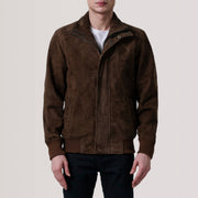 
Lester Kafe Suede Xhaketë Bomber Lëkure për Meshkuj – alternate product view 3