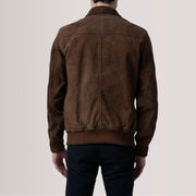 
Lester Kafe Suede Xhaketë Bomber Lëkure për Meshkuj – alternate product view 5