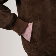 
Lester Kafe Suede Xhaketë Bomber Lëkure për Meshkuj – alternate product view 6