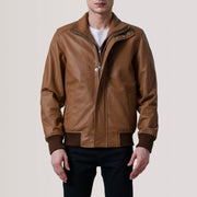 
Lester Kafe Suede Xhaketë Bomber Lëkure për Meshkuj – alternate product view 4