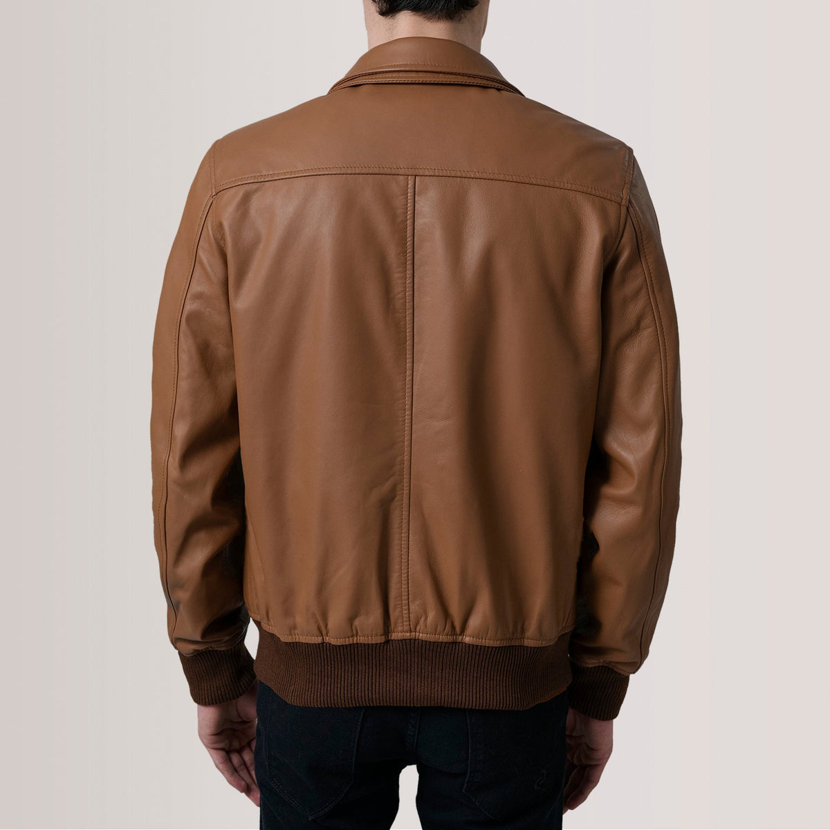 
Lester Kafe Suede Xhaketë Bomber Lëkure për Meshkuj – alternate product view 5