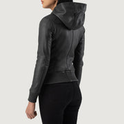 
Luna Hooded Xhaketë Bomber Lëkure për Femra – alternate product view 5