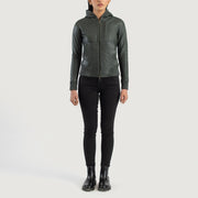 
Luna Hooded Xhaketë Bomber Lëkure për Femra – alternate product view 3