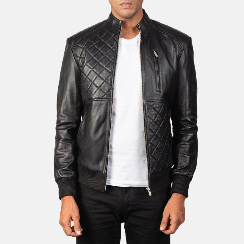 Moda Xhaketë bomber lëkure për meshkuj