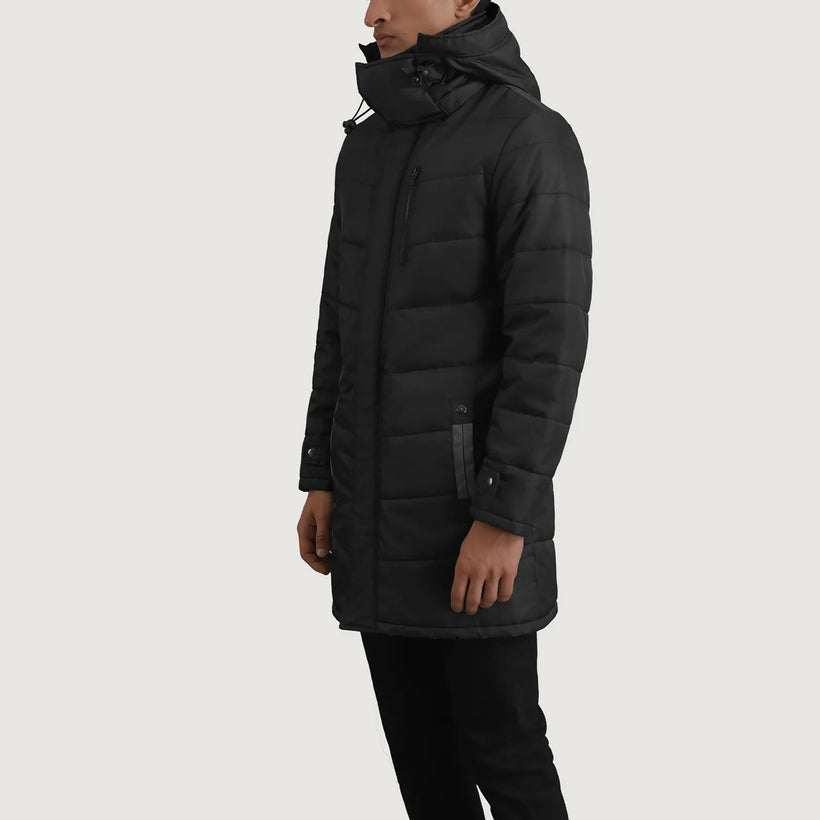 Moore E zezë Hooded Parka për Meshkuj