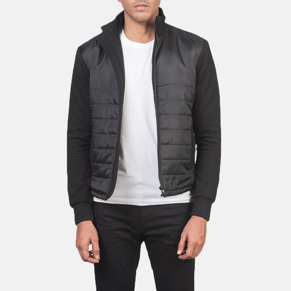 
Nashville E tegelisur E zezë Windbreaker Xhaketë Lëkure për Meshkuj in Black Polyester (Torso) &Amp; Knitted Fabric (Sleeves) - Pamje ballore dhe siluetë e përshtatur | Bli online