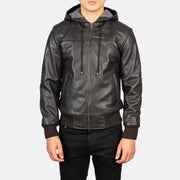 
Nintenzo Xhaketë Bomber Lëkure për Meshkuj – alternate product view 4
