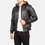 
Nintenzo Xhaketë Bomber Lëkure për Meshkuj – alternate product view 6