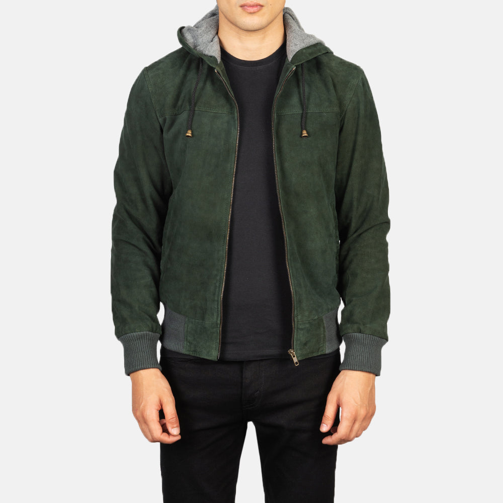 
Nintenzo Xhaketë Bomber Lëkure për Meshkuj – alternate product view 1