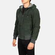 
Nintenzo Xhaketë Bomber Lëkure për Meshkuj – alternate product view 2