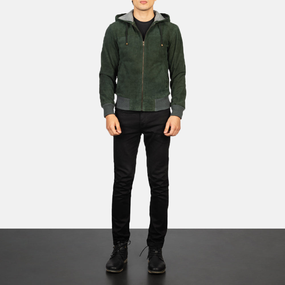 
Nintenzo Xhaketë Bomber Lëkure për Meshkuj – alternate product view 3